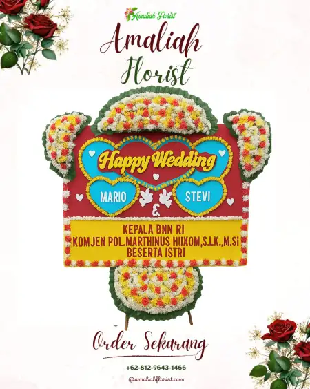 Papan Bunga Pernikahan Jondong